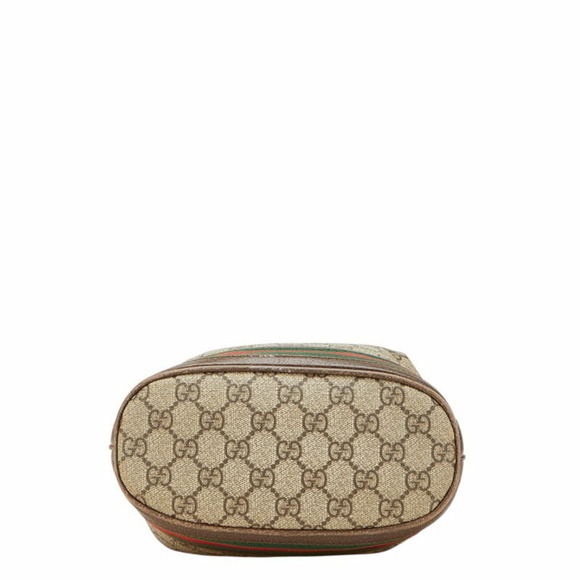Gucci GG Supreme Ophidia Bucket Bag Shoulder Bag Beige Brown Leather - Picture 3 of 9